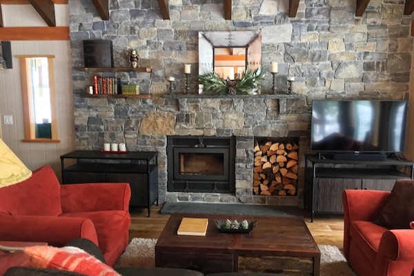 This fireplace rocks! Environmentally friendly but blasts out the heat.