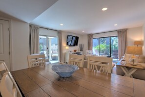 Smart TV, DVD player, books, video library