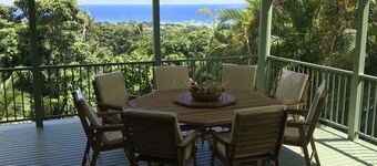 Vast family home, tranquil hillside location with Pacific views