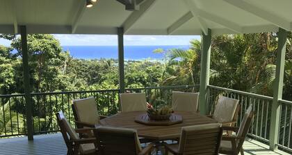 Vast family home, tranquil hillside location with Pacific views