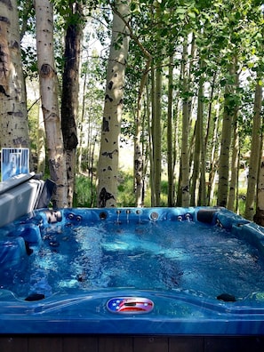 Outdoor spa tub