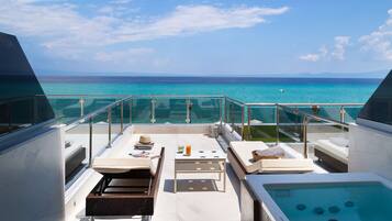 Junior Suite, Hot Tub, Sea View | Balcony view