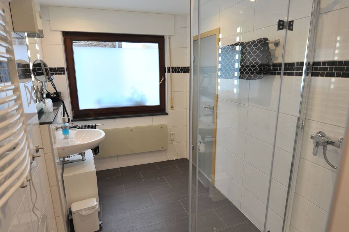 family double room | bathroom | deep-soaking bathtub, free toiletries, hair dryer, towels