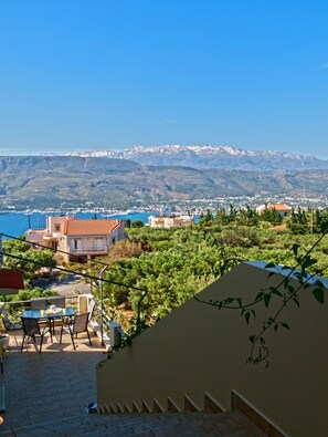 Panoramic Apartment, 1 Bedroom, Bay View, Mountainside (West) | Terrace/patio - The Garden of Zephyrus (Chania)