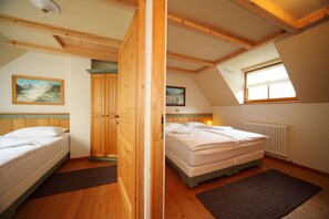 小木屋, 多張床, 花園景 | 2 間睡房、免費嬰兒床、免費 Wi-Fi、床單