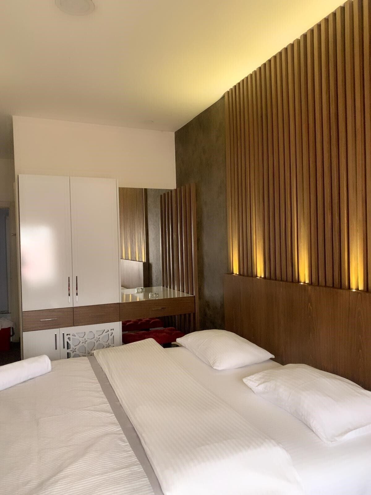 soundproofing, iron/ironing board, free wifi, bed sheets