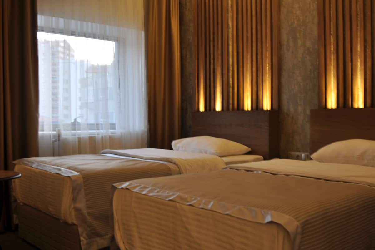 soundproofing, iron/ironing board, free wifi, bed sheets