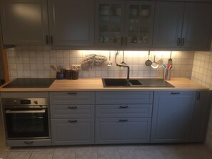 Fridge, microwave, stovetop, dishwasher