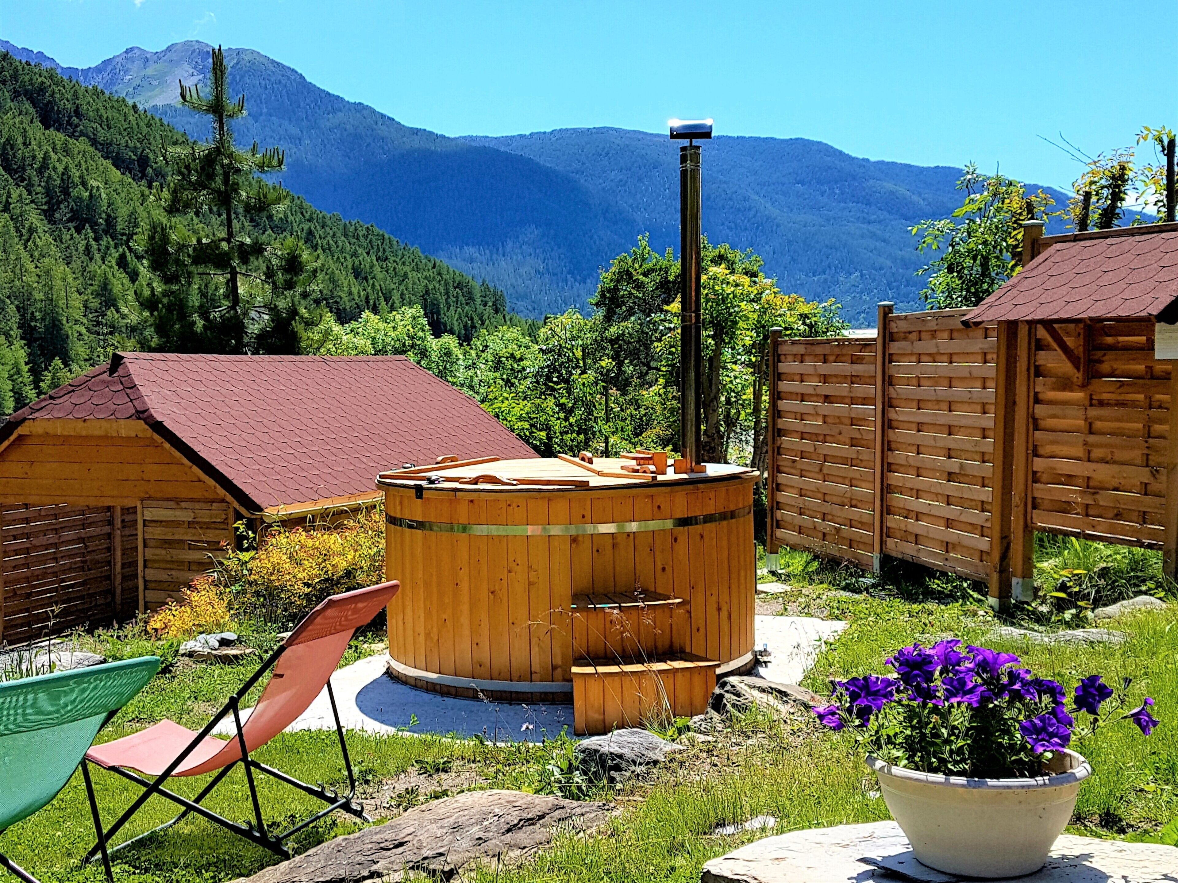 Sauna, bain à remous