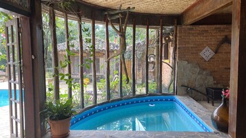 Indoor pool, outdoor pool, free cabanas, sun loungers