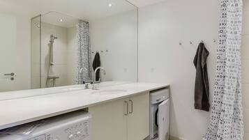 Apartment, Multiple Beds | Bathroom | Shower, towels, soap, toilet paper