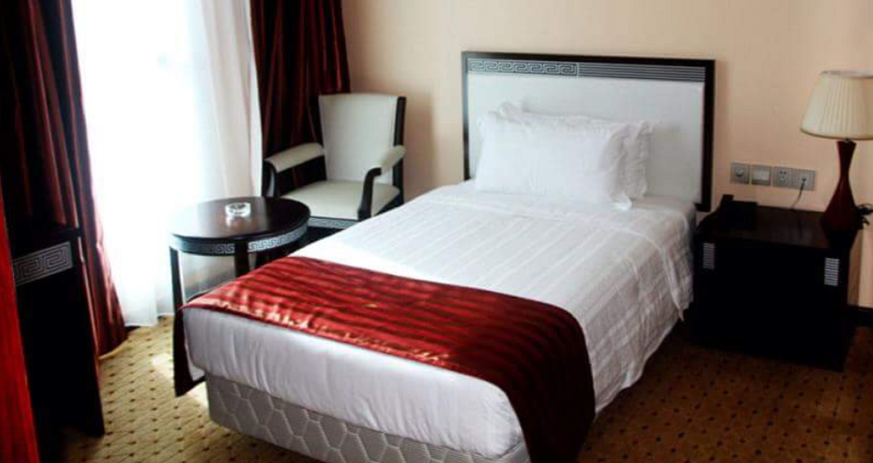 desk, blackout curtains, free cots/infant beds, free wifi