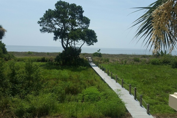 View from L shape balcony