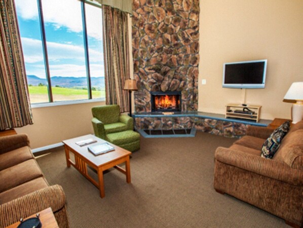 Fireplace - Lake Placid Lodges Time Share Condominium (Lake Placid)