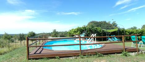 Piscine extérieure, piscine chauffée