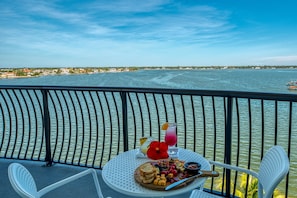 Enjoy a meal on the balcony with a serene view of the lake or river.