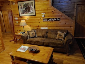 Smart TV, fireplace, video games, DVD player