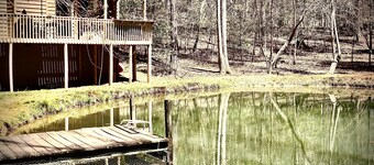 Private/secluded, multiple fire pits, fishing pond, a little taste of heaven!