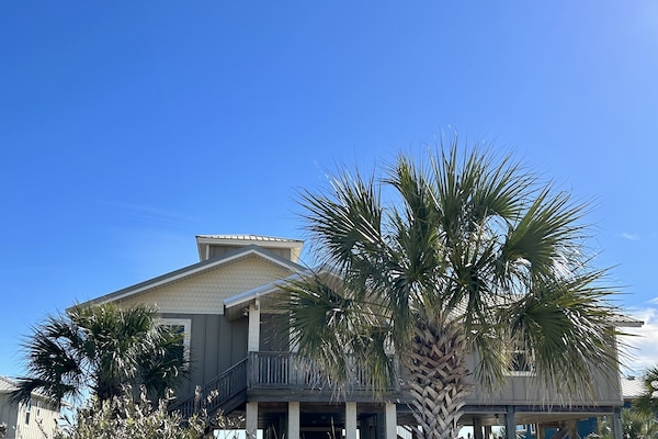 Beach House view from front entrance road( 4 to5 cars parking available