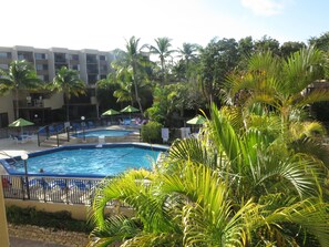 Piscine extérieure, piscine chauffée