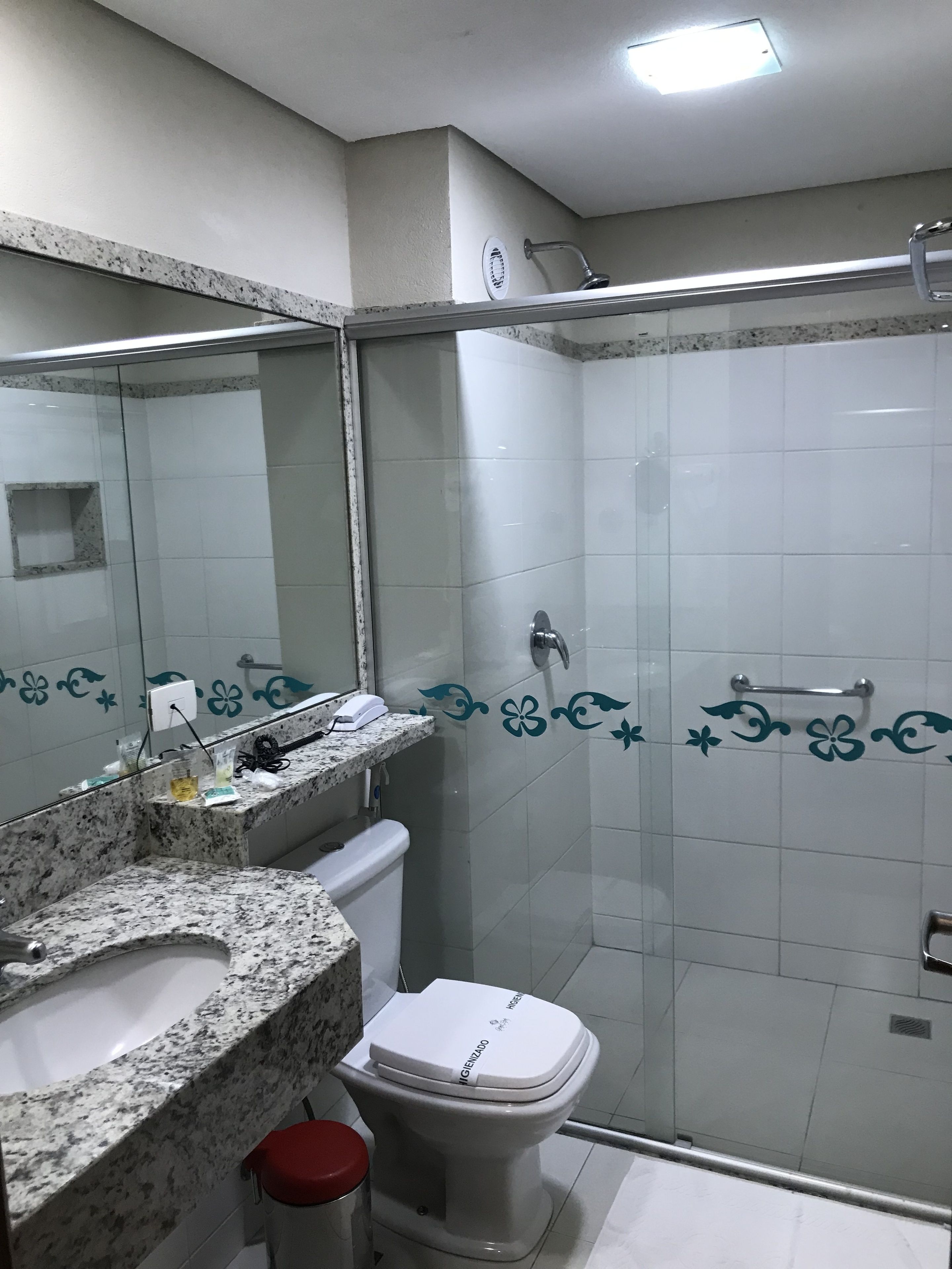 classic triple room | bathroom | shower, free toiletries, hair dryer, towels