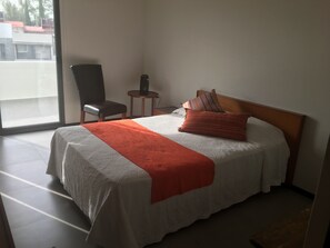 Desk, blackout curtains, iron/ironing board, free WiFi