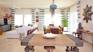 House, 4 Bedrooms, Non Smoking | Living area | Flat-screen TV - Casa la Mera Mora by Skyrun (Isla Mujeres)