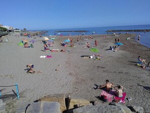 Sun loungers, beach towels