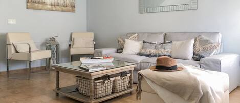 TV connectée, livres, espaces bureaux