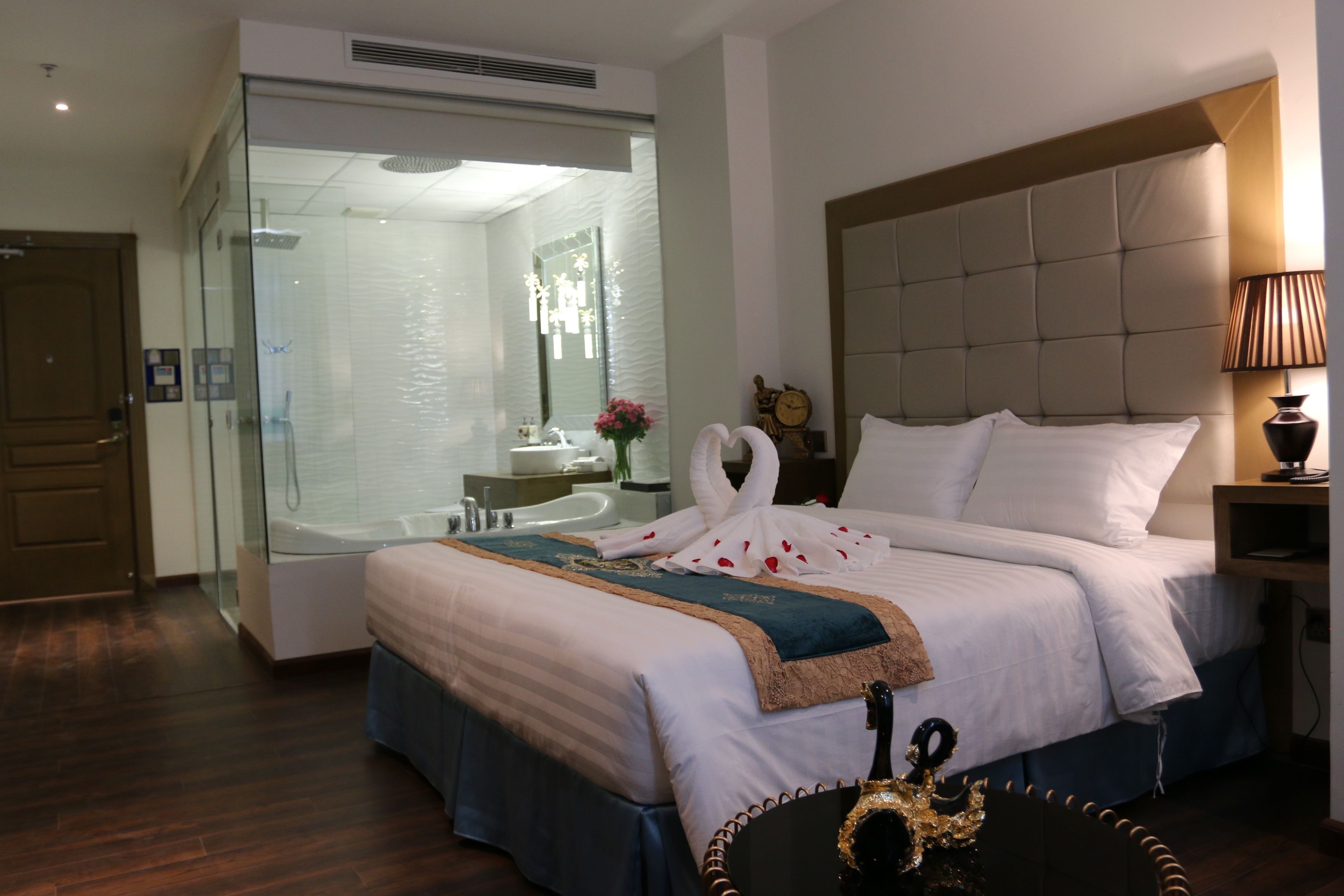 blue diamond room | premium bedding, minibar, in-room safe, individually decorated