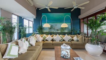 Penthouse, 2 Bedrooms | Living room | LCD TV