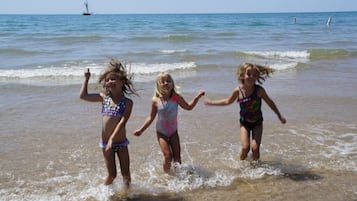 Beach nearby, sun-loungers