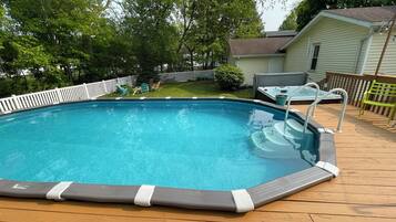 Piscine extérieure, piscine chauffée