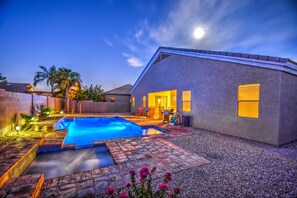 Outdoor pool, a heated pool