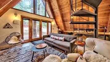 Télévision, cheminée, lecteur de DVD, chaßne hi-fi