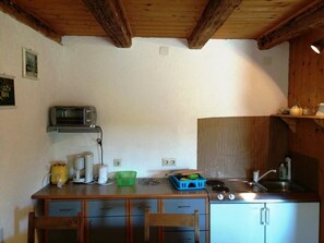 Fridge, microwave, coffee/tea maker, electric kettle