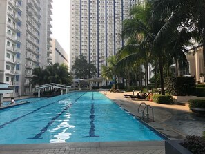 Pool - Deluxe 1BR Balcony Suite at Grass Residences Tower 4 (Bago Bantay)