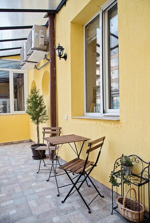 Family Apartment, 2 Bedrooms, Balcony, City View | Terrace/patio - The North Tower Apartment (Sofia)