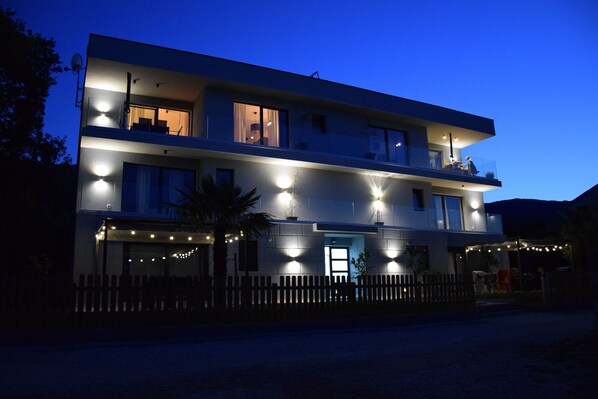 Front of property – evening/night