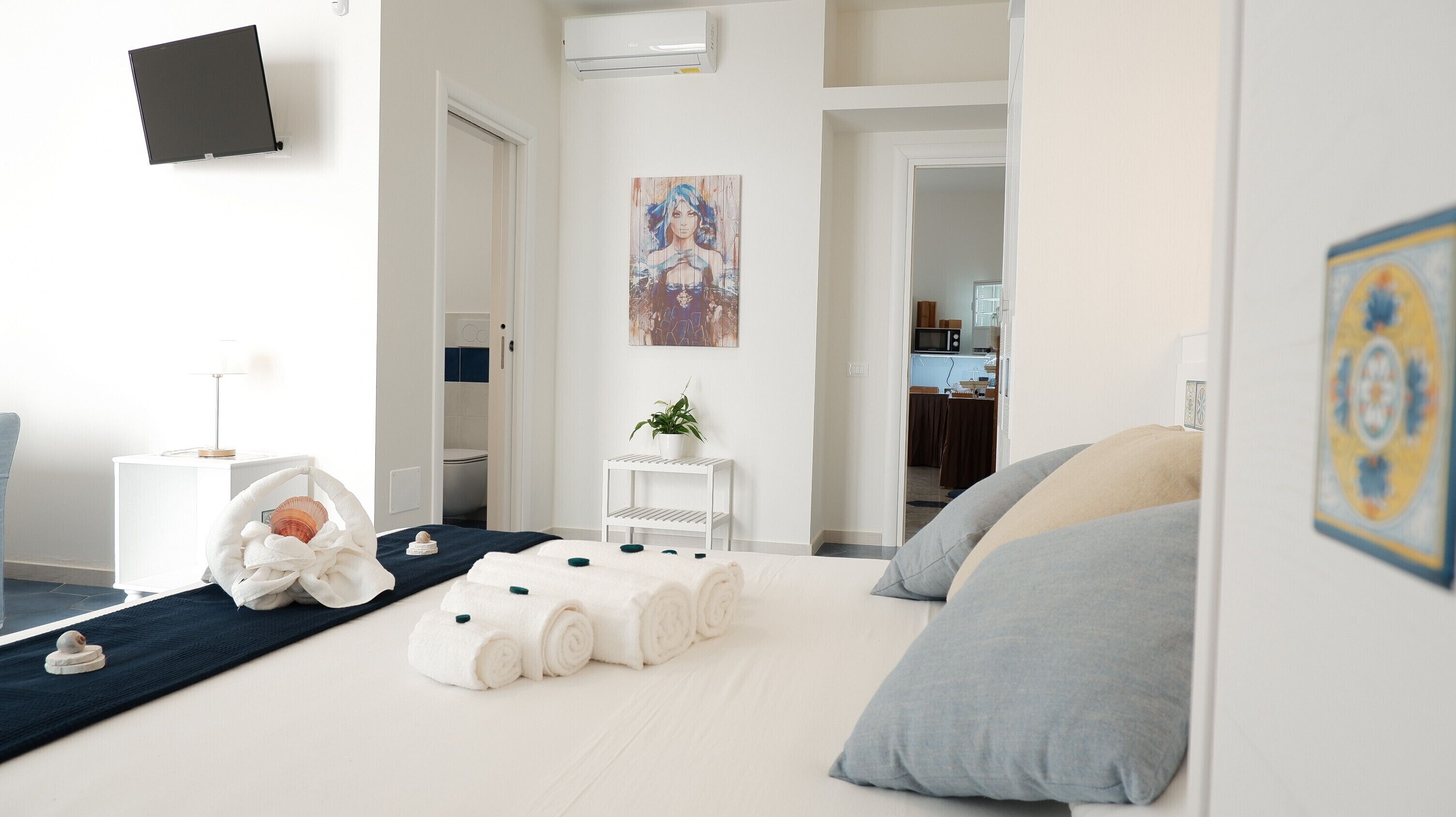 Comfort-Vierbettzimmer (kalinifta room 211) | Hochwertige Bettwaren, Pillowtop-Betten, Zimmersafe