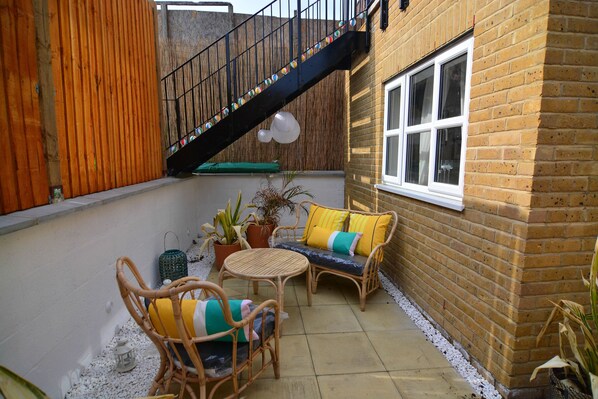 Deluxe-Apartment, 2 Schlafzimmer, Terrasse | Terrasse/Patio