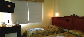 Een minibar, een strijkplank/strijkijzer, gratis wifi