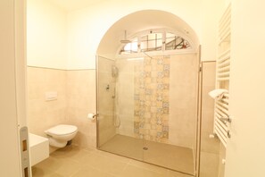 Shower, rainfall showerhead, free toiletries, hair dryer - BorgoNove (Rome)