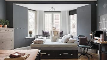 Comfort Room | Individually decorated, individually furnished, desk, laptop workspace