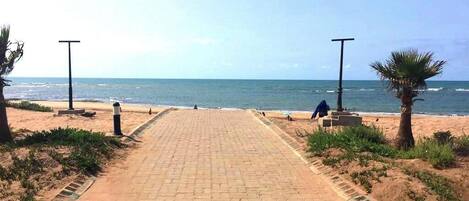 Accommodatie ligt op het strand