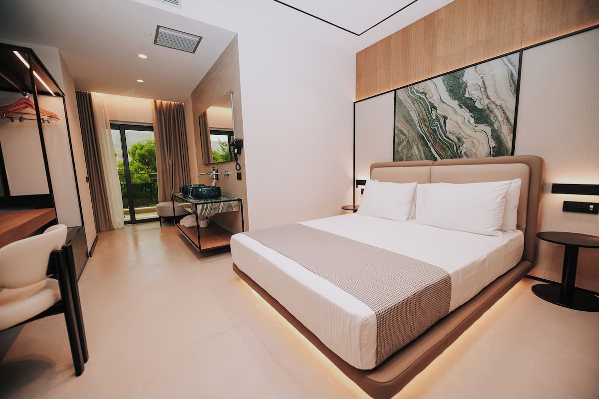 Ropa de cama de alta calidad y minibar