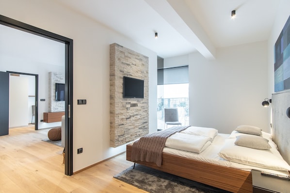 Apartment, Mehrere Betten (Na Belidle 23 #1) | 1 Schlafzimmer, hochwertige Bettwaren, kostenloses WLAN