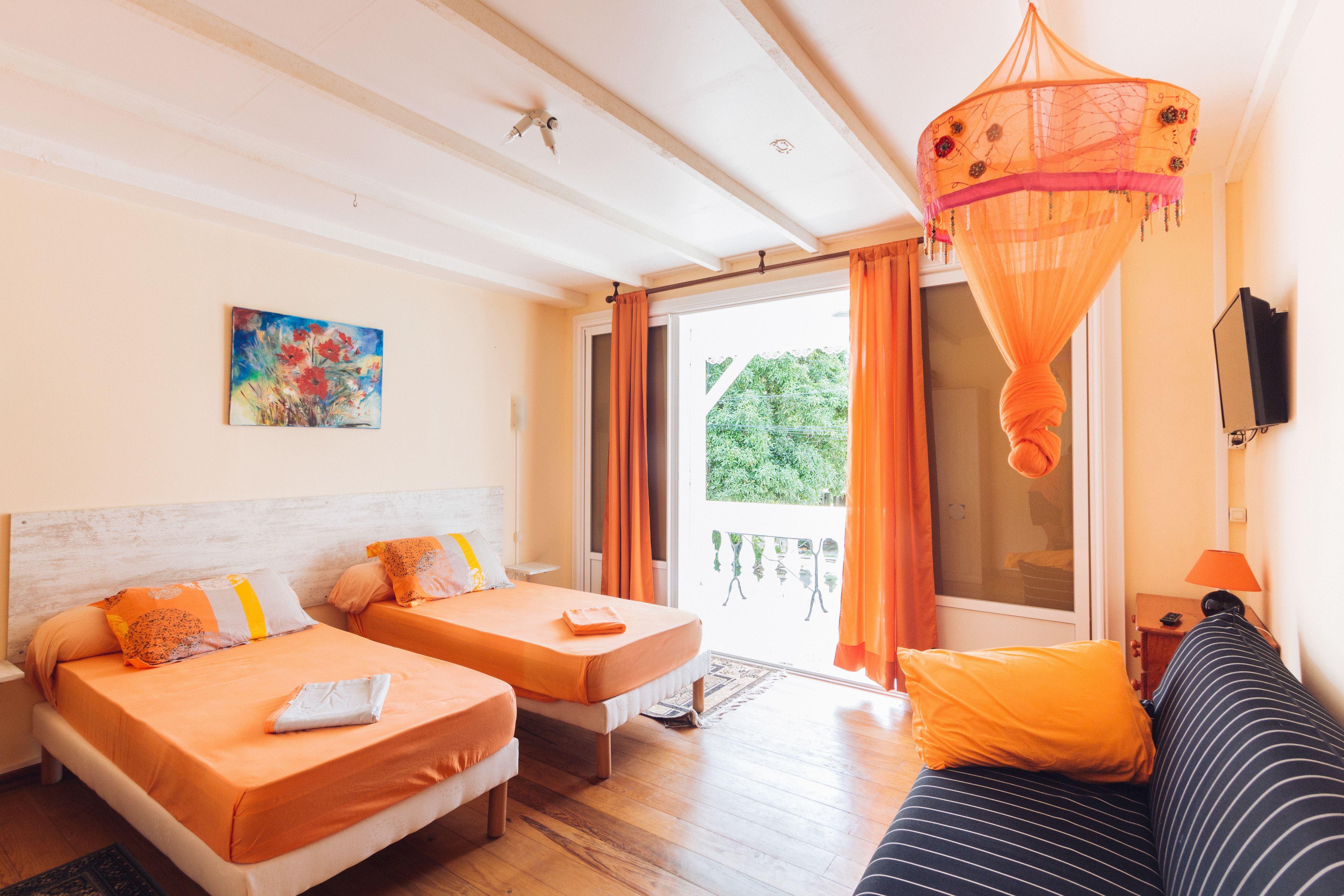 Elite-Dreibettzimmer, Mehrere Betten, Bergblick | Ausblick vom Zimmer