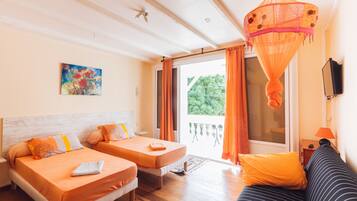 Elite-Dreibettzimmer, Mehrere Betten, Bergblick | Ausblick vom Zimmer