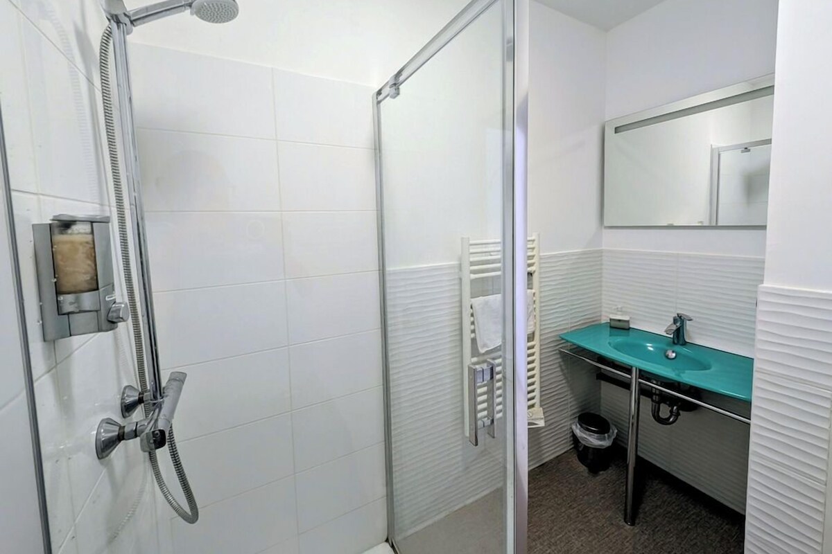 Bathroom | Shower, rainfall showerhead, free toiletries, hair dryer